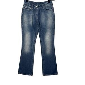 NWT Collusion Womens High Rise Bootcut Leg Jeans‎ Washed Blue Size 4